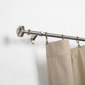 Iron Expandable Silver Window Curtain Rod by Blue Nile Mills - 1 of 4