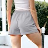 Anna-Kaci Active Women's Running Short Casual Loose Plain Drawstring Elastic Waist Pockets Summer Beach Shorts Lounge Pants - 2 of 4