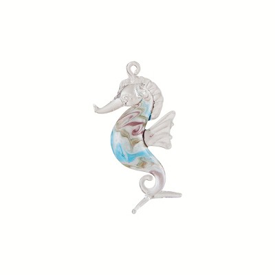 Gallerie II Art Glass Seahorse Swirl Christmas Xmas Ornament