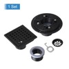 Unique Bargains 304 Stainless Steel Flange Square Rapid Drainage Shower Drain - 3 of 4