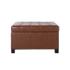 NicBex Small Coffee Table Ottoman with Storage, Transitional Foot Stools Ottoman with Soft-Close Pressure Hinges for Living Room, Light Brown - 3 of 4