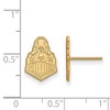 Black Bow Jewelry 14k Yellow Gold Purdue Boilermakers NCAA Post Earrings - 2 of 3