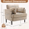 Karl Home Modern Corduroy Barrel Accent Chair For Living Room Bedroom - 2 of 4