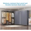 VIPEK V40C Plus Heavy Duty Clothes Rack with Cover, Extra Large Covered Wardrobe Closet Black Rack with Polyester Fabric Cover, Max Load 1300lbs - 3 of 4