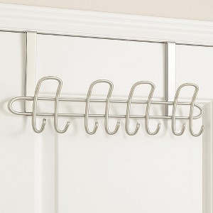 Home Mart Goods Heavy Duty Nickel Silver The Door Hanger Hanging Rack 8 Hooks Organizer - 1 of 2