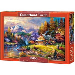 1500 Piece Jigsaw Puzzle, Mountain Hideaway, Charming Nook, Pond, Countryside, Adult Puzzles, Castorland C-151462-2 - 1 of 4