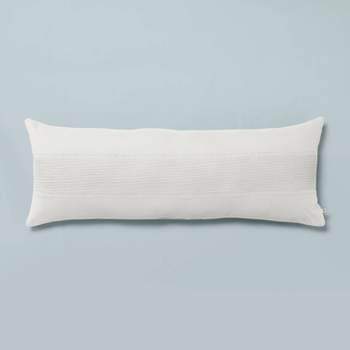 16"x42" Slub Center Stripe Oversized Lumbar Bed Pillow - Hearth & Hand™ with Magnolia