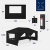 Best Choice Products 10x20ft Party Tent Pop Up Canopy Easy Setup w/ 1-Button Setup, Wheeled Case, 4 Weight Bags - Black - 2 of 4