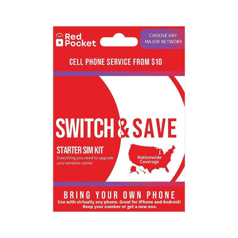 Red Pocket SIM Kit Starter Kit, 1 of 7