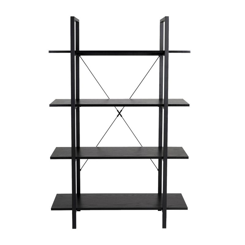 Modern Industry Metal/Wooden 4 Tier Bookcase with Shelves - Glitzhome, 5 of 9