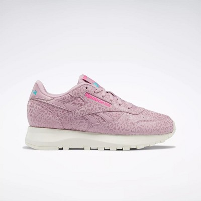 reebok baskets classiques en cuir textur谷 lilas