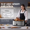 VEVOR Electric Roaster Oven, 26 QT Turkey Roaster Oven with Self-Basting Lid,1450W Roaster Oven with Defrost & Warm Function, Adjustable Temperature - 3 of 4