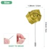 Unique Bargains Wedding Groom Boutonnieres Rose Flower Lapel Pins for Men 1 Pc - 3 of 4