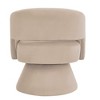CENGHU Modern Swivel Barrel Chair, Upholstered Velvet Round Accent Chairs,360-Degree Comfy Arm Chair with Open Backrest - 3 of 4