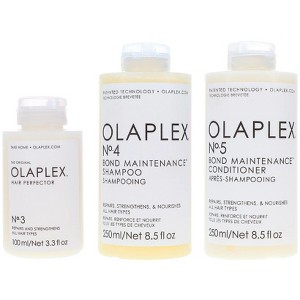 Olaplex No. 3 Hair Perfector, No. 4 & No. 5 Bond Maintenance Shampoo & Conditioner TRIO SET, Repairs & Strengthens Hair Kit Pack - 1 of 4