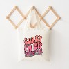 City Creek Prints Didn't Want To Come Checkered Canvas Tote Bag - 15x16 - Natural - 2 of 2