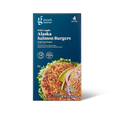Alaska Salmon Burgers - Frozen - 16oz/4ct - Good & Gather™