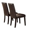 PAGED Faux Leather Upholstered Dining Chairs Set of 2 Simple Contemporary Dining Room Chairs with Tufted Back for Dining Room, Kitchen - 3 of 4