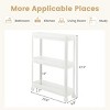 Racxily 2 Pieces 3-Tier Slim Detachable Storage Cart, Bathroom Organizer Rolling Utility,Mobile Shelving Unit Slide Out, White - 3 of 4