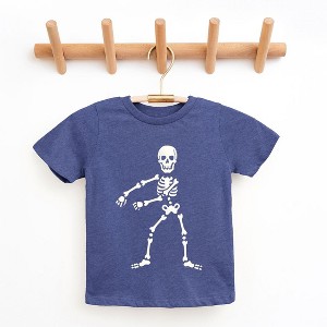 The Juniper Shop Flossing Skeleton Puff Print Toddler Short Sleeve Tee - 1 of 3