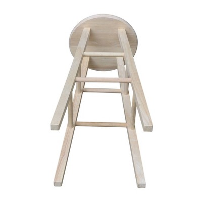 Parawood 30" Unfinished Backless Barstool