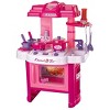 JuzToys 24" Deluxe Kitchen Appliance Cooking Play Set, Portable Toy Kitchen for A Little Chef , Pretend Playset Toys, Pink with Light & Sound - 4 of 4