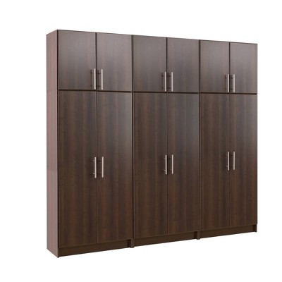 Espresso Freestanding Cabinet with Adjustable Shelving