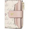 Small Women's RFID Blocking Leather Bifold Wallet with Zipper Coin Pocket, Credit Card Holder & Clear ID Window – Compact Slim Purse - 2 of 4