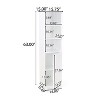 NicBex Freestanding Linen Tower with 5 Shelves,Space-Saving Bathroom Floor Cabinet,Modern Bathroom Storage Cabinet for Small Spaces - 3 of 4