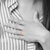 Black Bow Jewelry 6mm 14K Rose, White, or Yellow Gold Half Round Milgrain Standard Band - 4 of 4