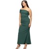 Womens Formal One Shoulder Bodycon Rouched Mermaid Maxi Dress - 24seven Comfort Apparel™ - 2 of 4