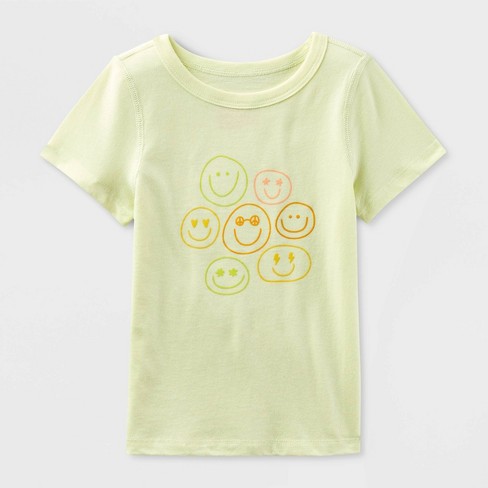 Toddler Adaptive 'Smiles' Short Sleeve Graphic T-Shirt - Cat & Jack™ Light  Yellow 4T