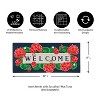 Evergreen Geraniums Welcome Textured Sassafras Indoor Outdoor Switch Doormat 1'10"x10" Multicolored - 4 of 4
