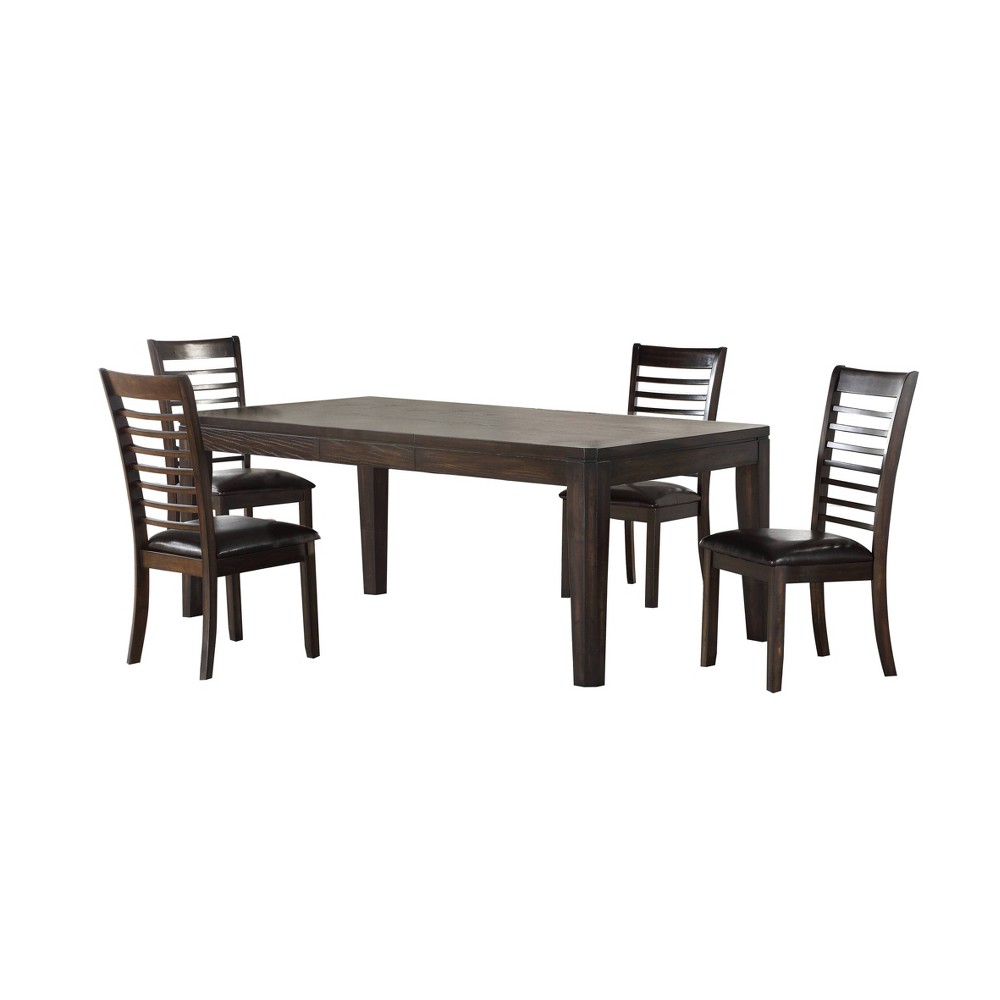 Photos - Dining Table 5pc Ally Dining Set Espresso Finish - Steve Silver Co.