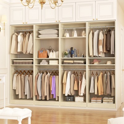 Aheaplus Closet System with 2 Hanging Rods
