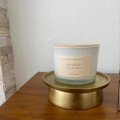 8oz Wood Lidded Glass Wellness Intention Candle - Threshold™ : Target