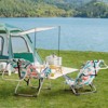 VisioGear Outdoor Portable Chairs, Folding Camping Chairs, Portable Beach Chair for Outdoor, Multicolored, 24.8"*27.56"*38.98" - 2 of 4
