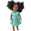Doll Clothes Superstore Handmade Mint Bow Dress with Flower Appliqué for 18-Inch Dolls - 3 of 4