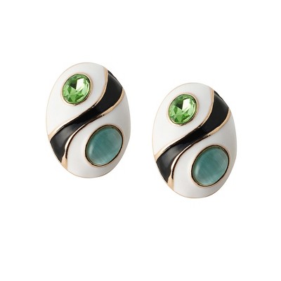 Women's The Marquess Stud Earrings - Sky Blue:Pistachio Green