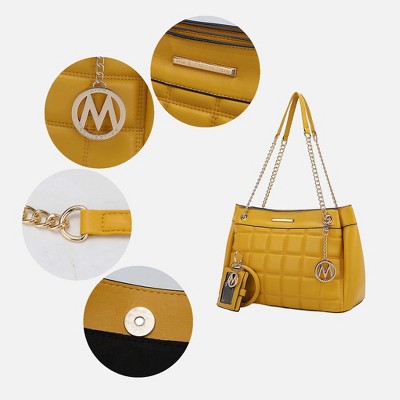 MKF Collection Shoulder Bag Quilted Set with Card Holder, Mabel | MKF Collection by Mia K - Taupe — фото 4