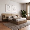Nexera 4pc Queen Milano Bedroom Set Brown Oak - 2 of 4