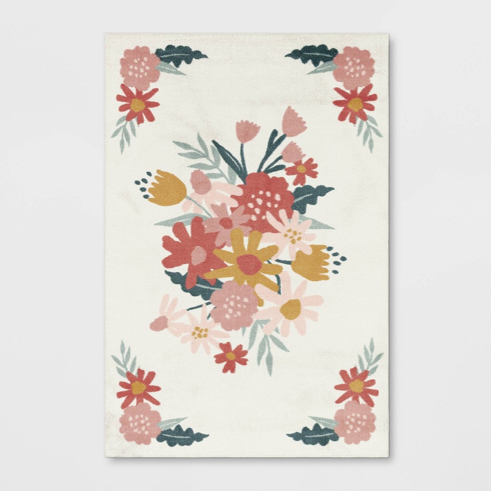 Photos - Area Rug 4'x6' In the Garden Kids'  Pink - Pillowfort™