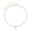 Adornia 14k Gold Plated Tennis Necklace with Initial Charm - 3 of 3