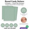 Big Dot of Happiness Sage Green Wedding Candy Stickers, Mr & Mrs Wedding Guest Favors, Party Favor Labels, Small Round Candy Stickers - 324 Count - 3 of 4