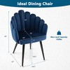 Costway Dining Chair Velvet Upholstered Modern Accent Arm Chair for Living Room, Bedroom - 4 of 4