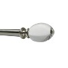 Versailles Crystale Egg Finial Steel Heavy Duty Curtain Rod Set for Windows Brushed Nickel - 4 of 4