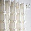95"x50" Martha Stewart 2pk Water's Edge Tufted 95" Back Tab Curtain Panel White - 2 of 4