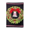 Evergreen Christmas Bell and Wreath Suede Garden Flag 12 x 18 Inches Indoor Outdoor Decor - 2 of 4