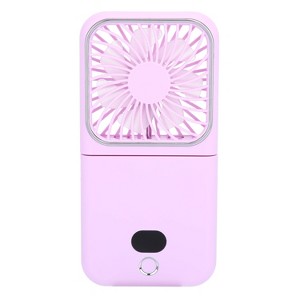 iJoy Folding Fan And 2500MAH Power Bank With Phone Stand Lavender