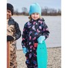 Deux par Deux Girl Printed Mid-Season One-Piece Outerwear Multicolored Butterflies on Black Background - 3 Years - 2 of 4